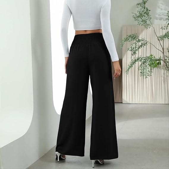 Abigail - Hose mit hoher Taille und weitem Bein esbjerg-modehus Pants