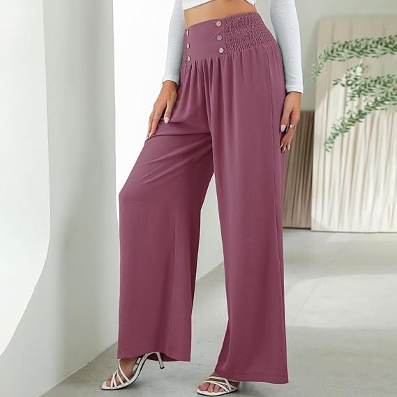 Abigail - Hose mit hoher Taille und weitem Bein esbjerg-modehus Pants