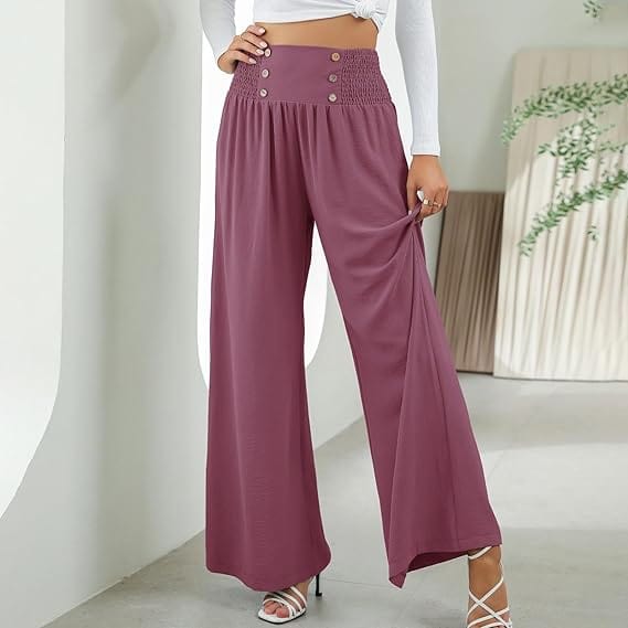 Abigail - Hose mit hoher Taille und weitem Bein esbjerg-modehus Pants