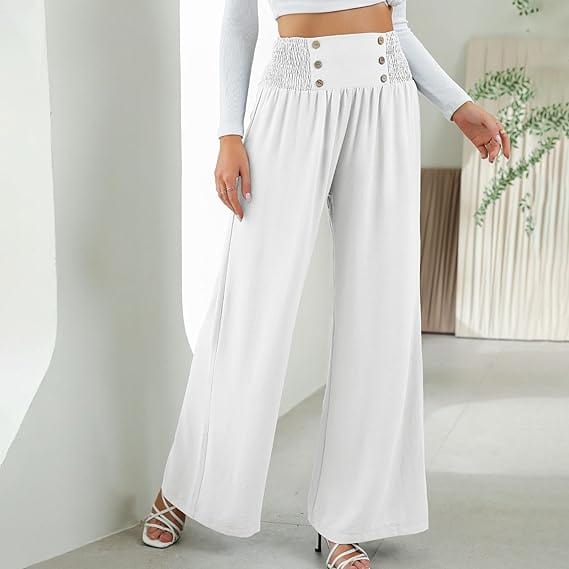 Abigail - Hose mit hoher Taille und weitem Bein esbjerg-modehus Pants