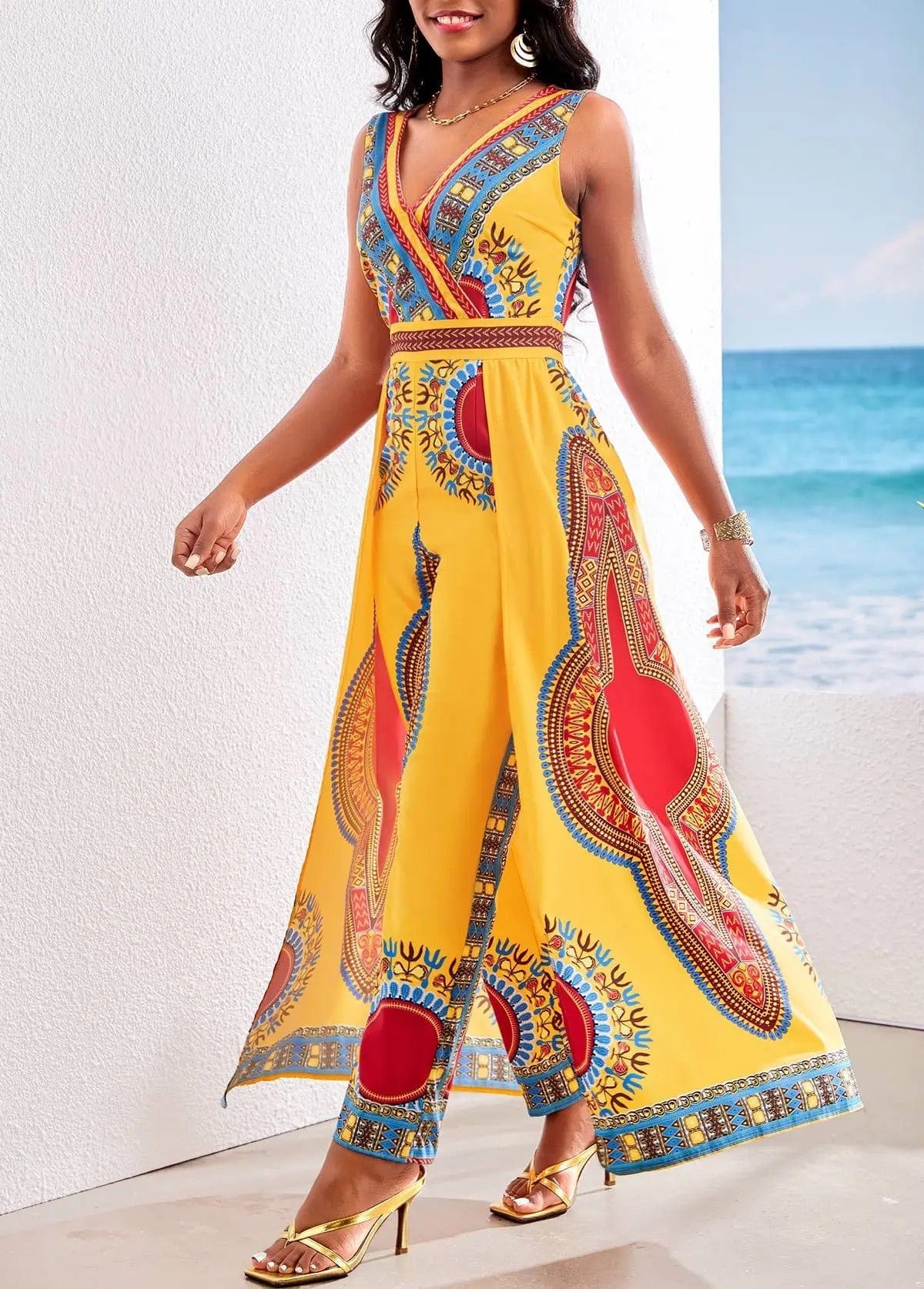 BRIA - Jumpsuit mit afrikanischem Druck im Dashiki-Stil esbjerg-modehus Dress