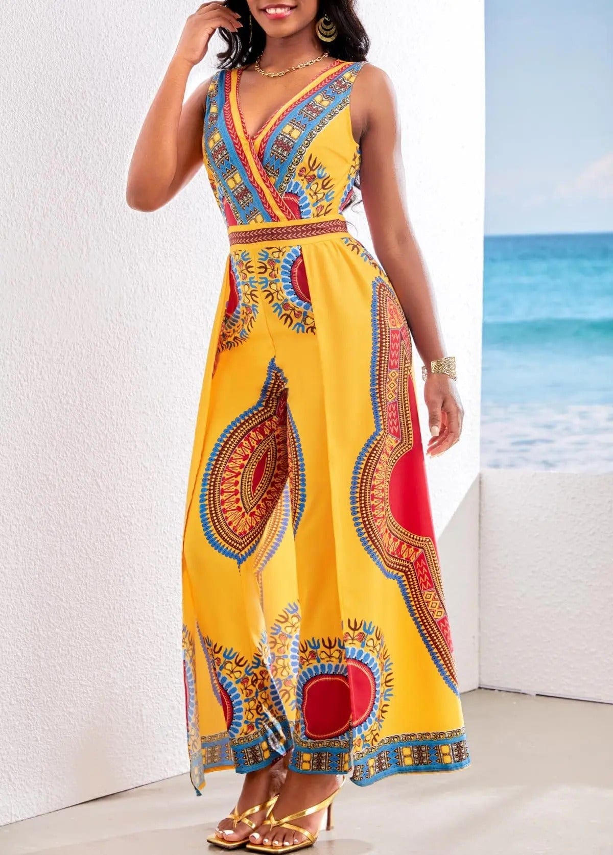 BRIA - Jumpsuit mit afrikanischem Druck im Dashiki-Stil esbjerg-modehus Dress