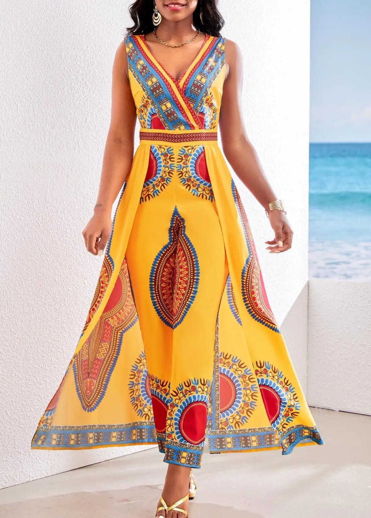 BRIA - Jumpsuit mit afrikanischem Druck im Dashiki-Stil esbjerg-modehus Dress