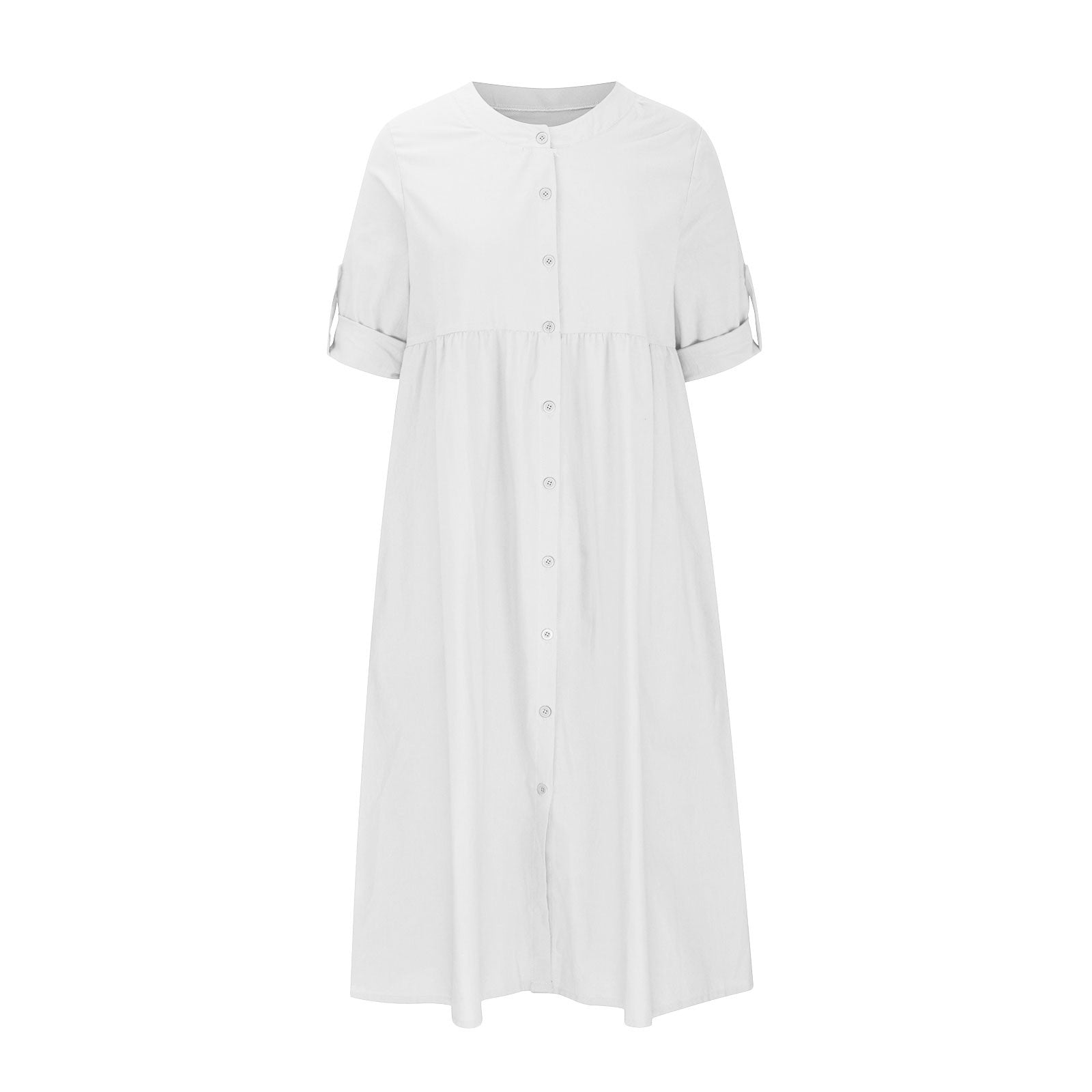 DALLYN - Afslappet bomuld-linned lang kjole esbjerg-modehus Casual Dresses