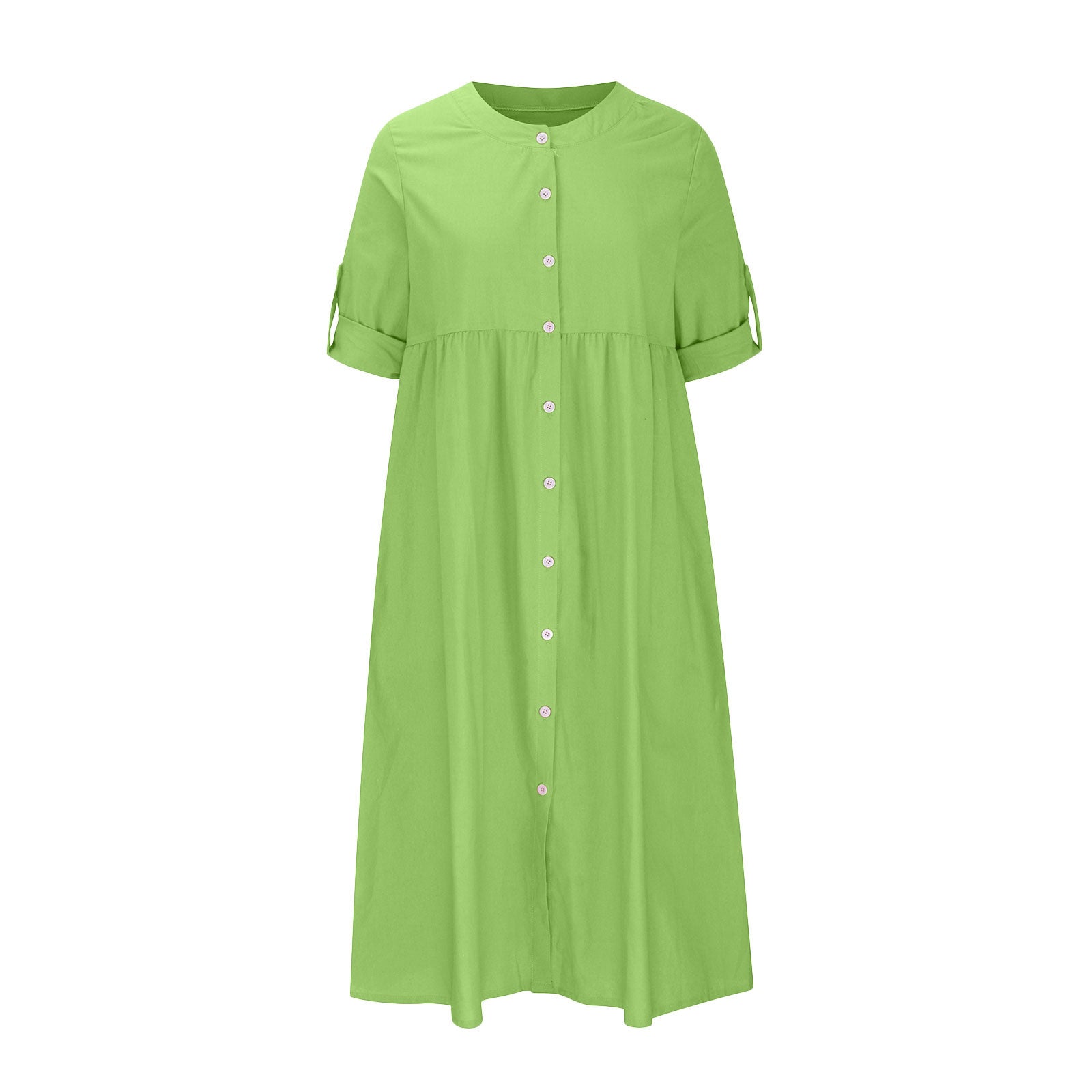 DALLYN - Afslappet bomuld-linned lang kjole esbjerg-modehus Casual Dresses