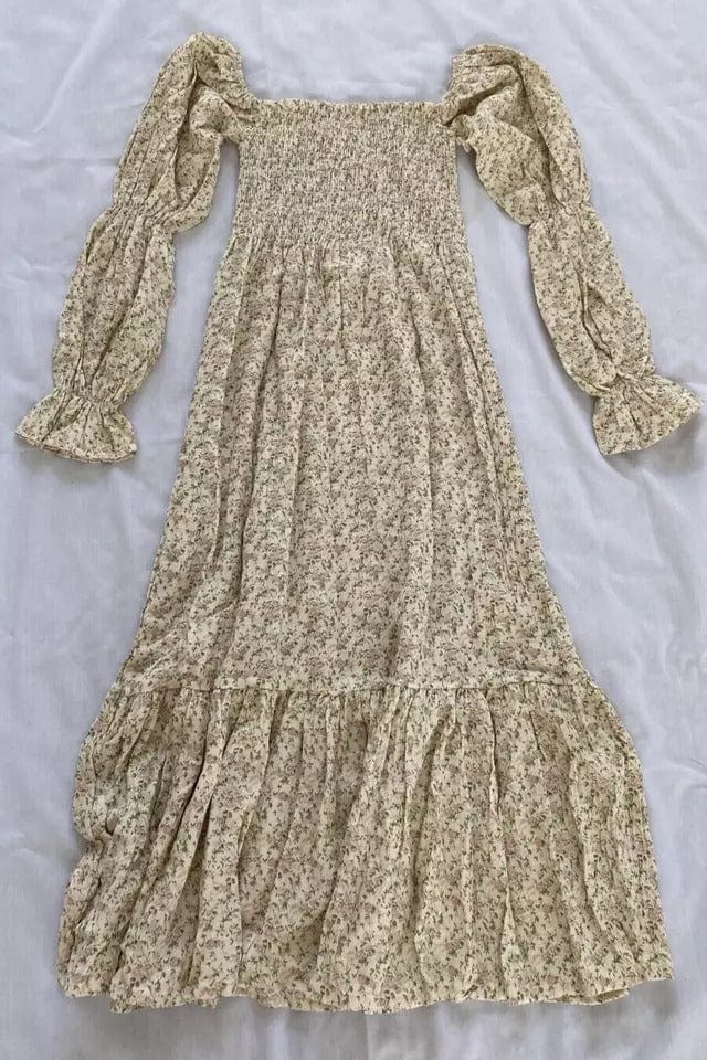 ELISE - Schulterfreies Kleid mit Blumenmuster esbjerg-modehus Dress