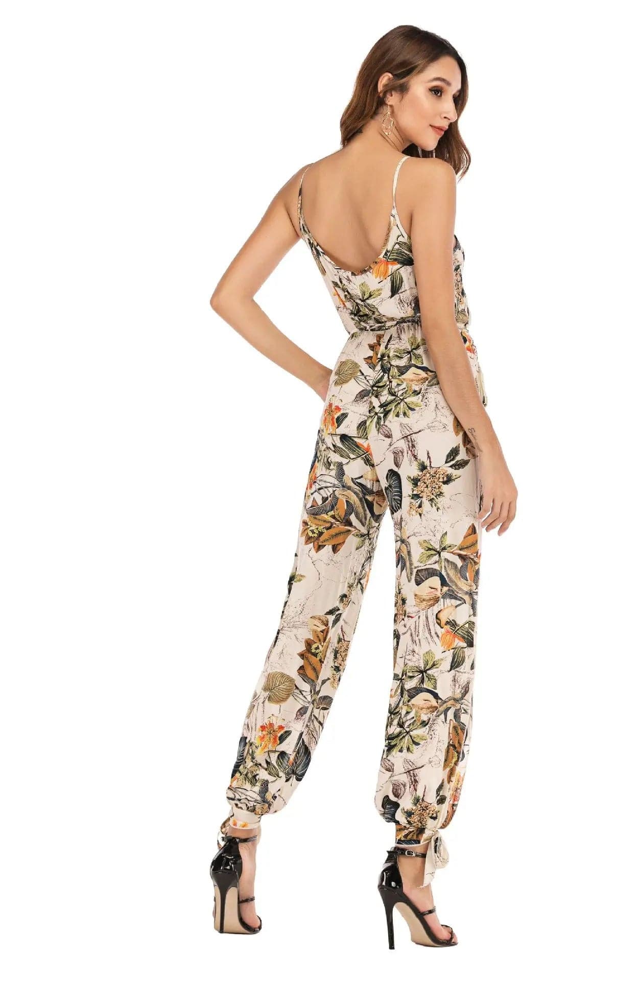 ELISHA - Jumpsuit mit Blumenmuster und hoher Taille esbjerg-modehus Jumpsuits