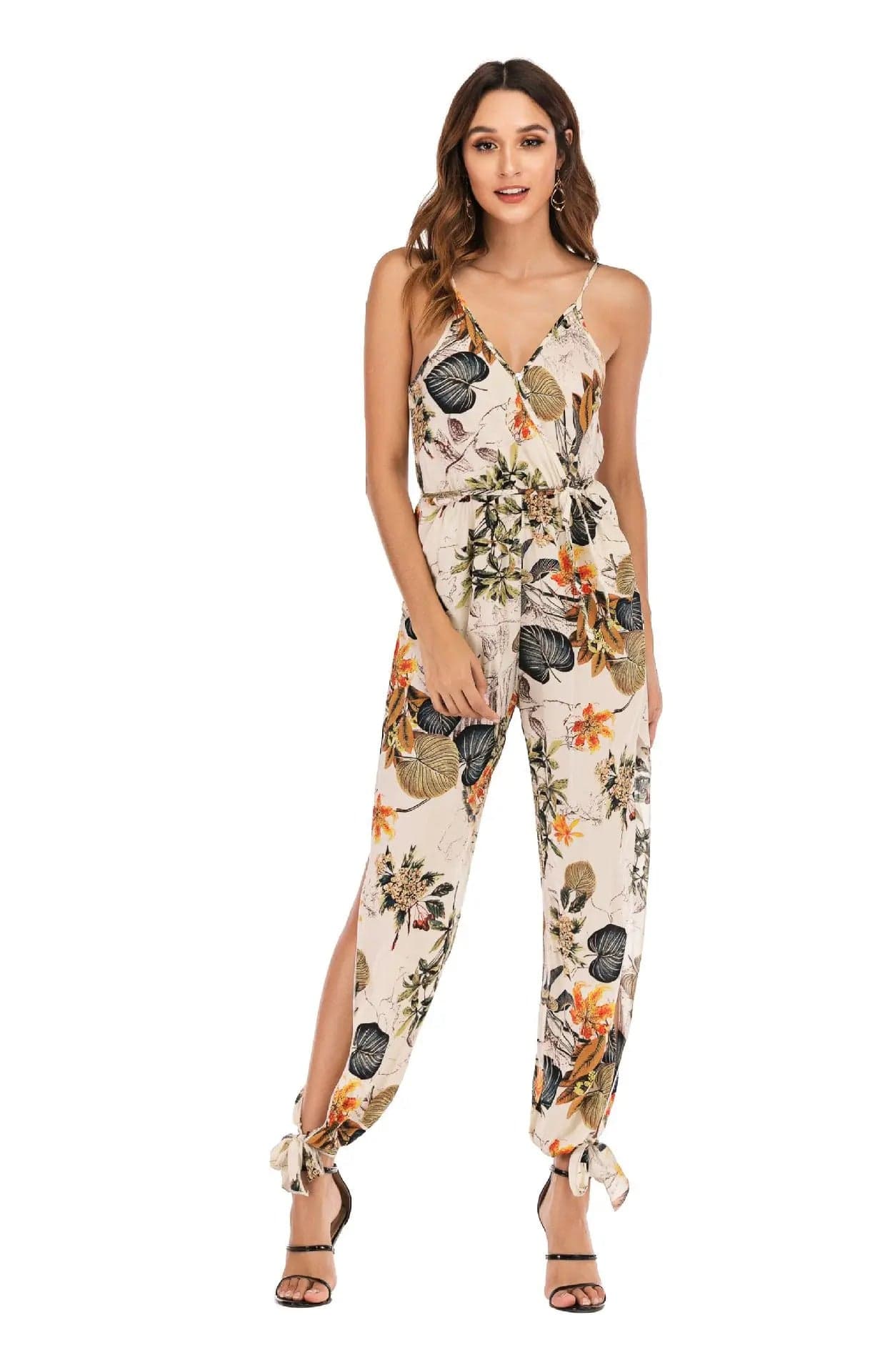 ELISHA - Jumpsuit mit Blumenmuster und hoher Taille esbjerg-modehus Jumpsuits