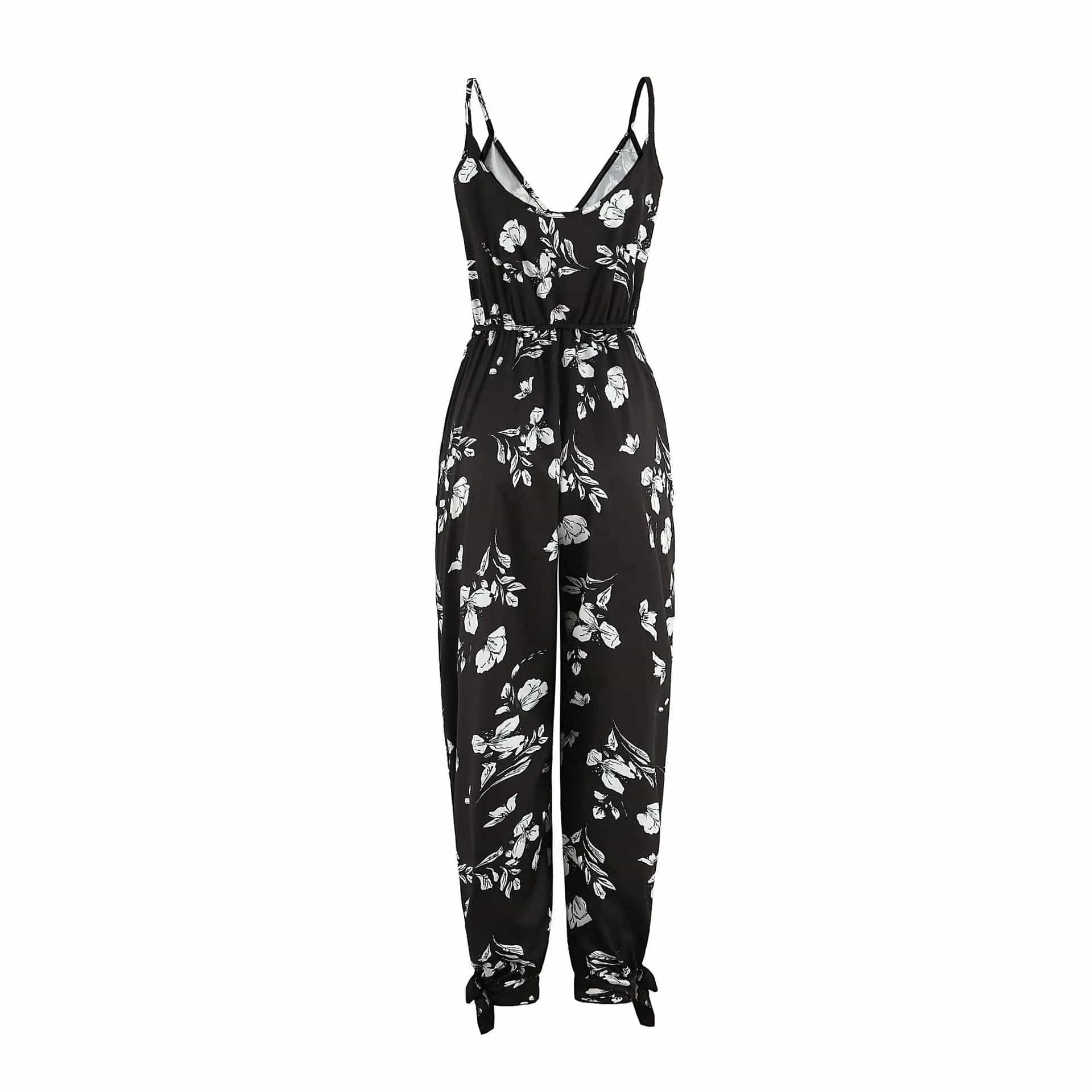 ELISHA - Jumpsuit mit Blumenmuster und hoher Taille esbjerg-modehus Jumpsuits