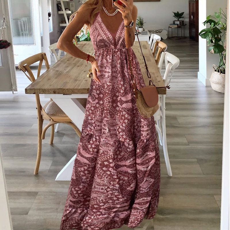 Ellen - Sommer Boho Lang Kjole esbjerg-modehus Dress