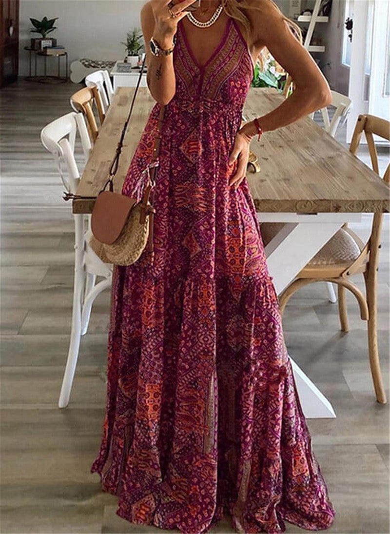 Ellen - Sommer Boho Lang Kjole esbjerg-modehus Dress