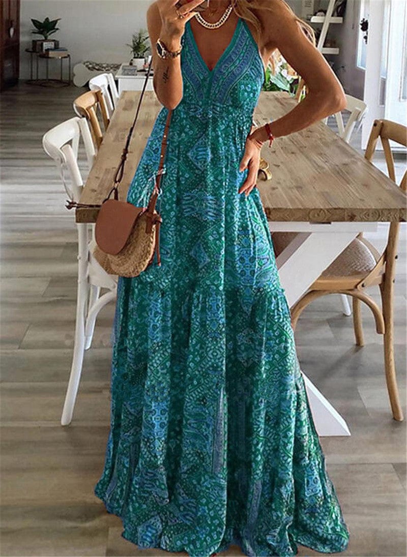 Ellen - Sommer Boho Lang Kjole esbjerg-modehus Dress