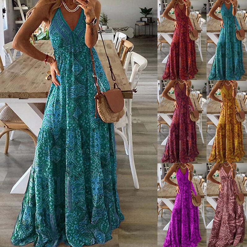 Ellen - Sommer Boho Lang Kjole esbjerg-modehus Dress