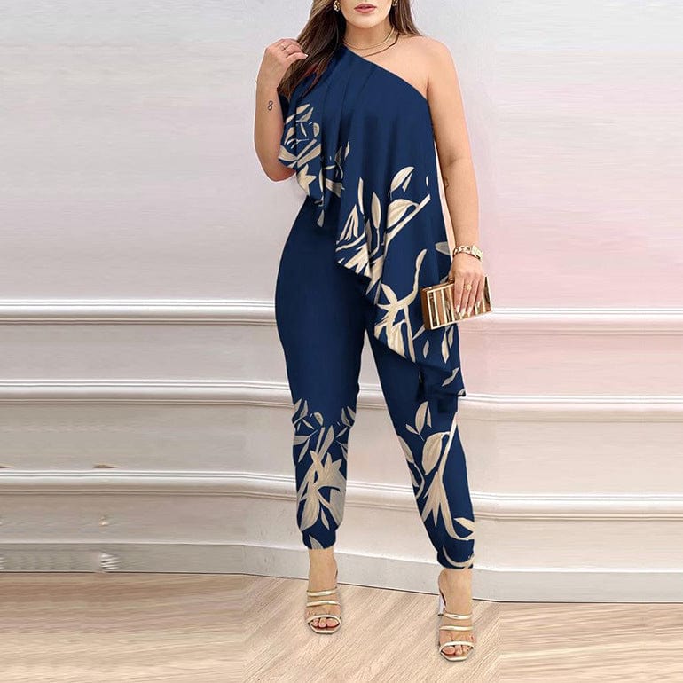 FRABELLA - Asymmetrisk rynke jumpsuit esbjerg-modehus Jumpsuits