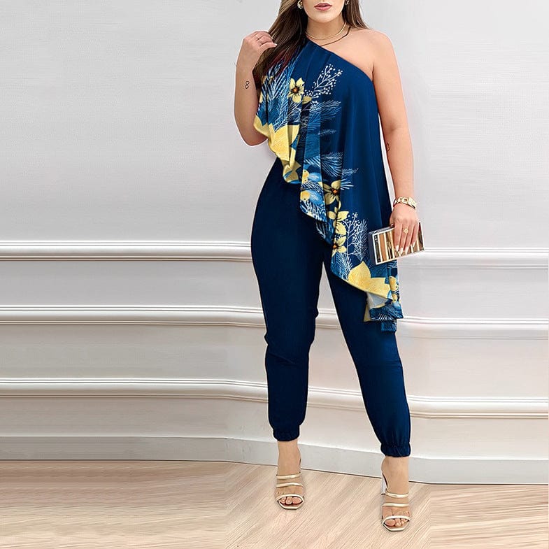 FRABELLA - Asymmetrisk rynke jumpsuit esbjerg-modehus Jumpsuits