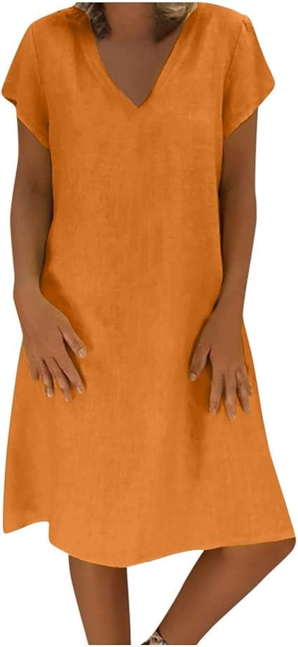 INGRID - V-Ausschnitt Strand Midi Kleider esbjerg-modehus Casual Dresses