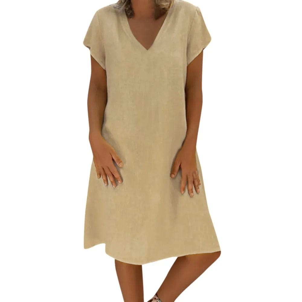 INGRID - V-Ausschnitt Strand Midi Kleider esbjerg-modehus Casual Dresses