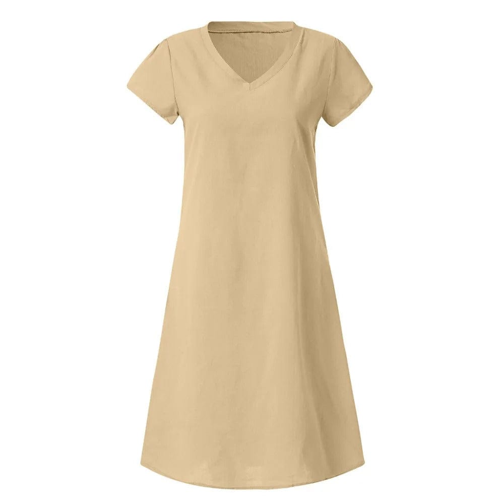 INGRID - V-Ausschnitt Strand Midi Kleider esbjerg-modehus Casual Dresses