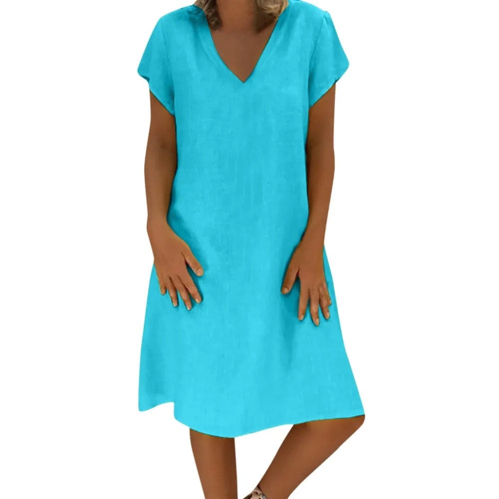 INGRID - V-Ausschnitt Strand Midi Kleider esbjerg-modehus Casual Dresses