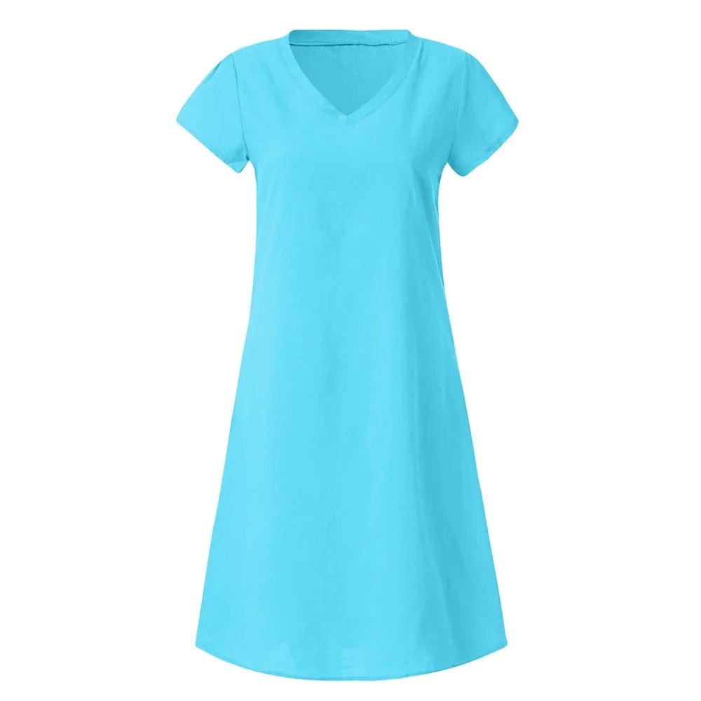 INGRID - V-Ausschnitt Strand Midi Kleider esbjerg-modehus Casual Dresses