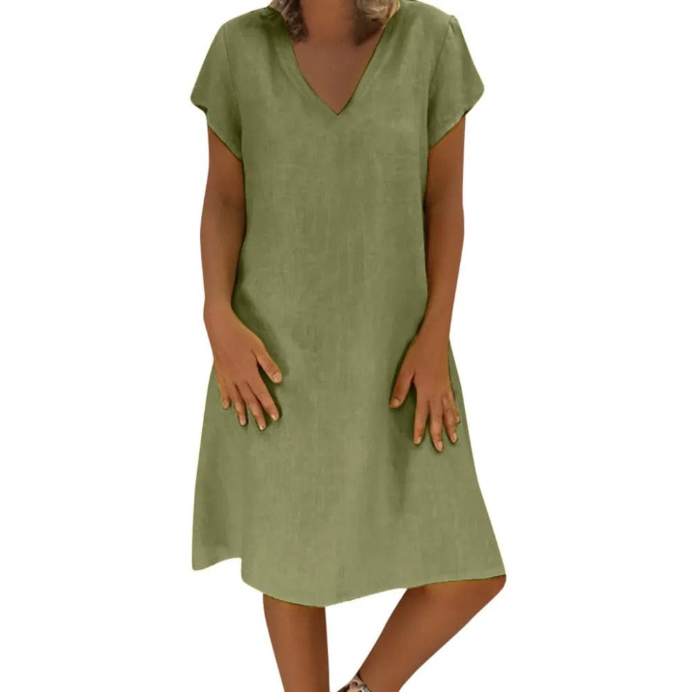 INGRID - V-Ausschnitt Strand Midi Kleider esbjerg-modehus Casual Dresses