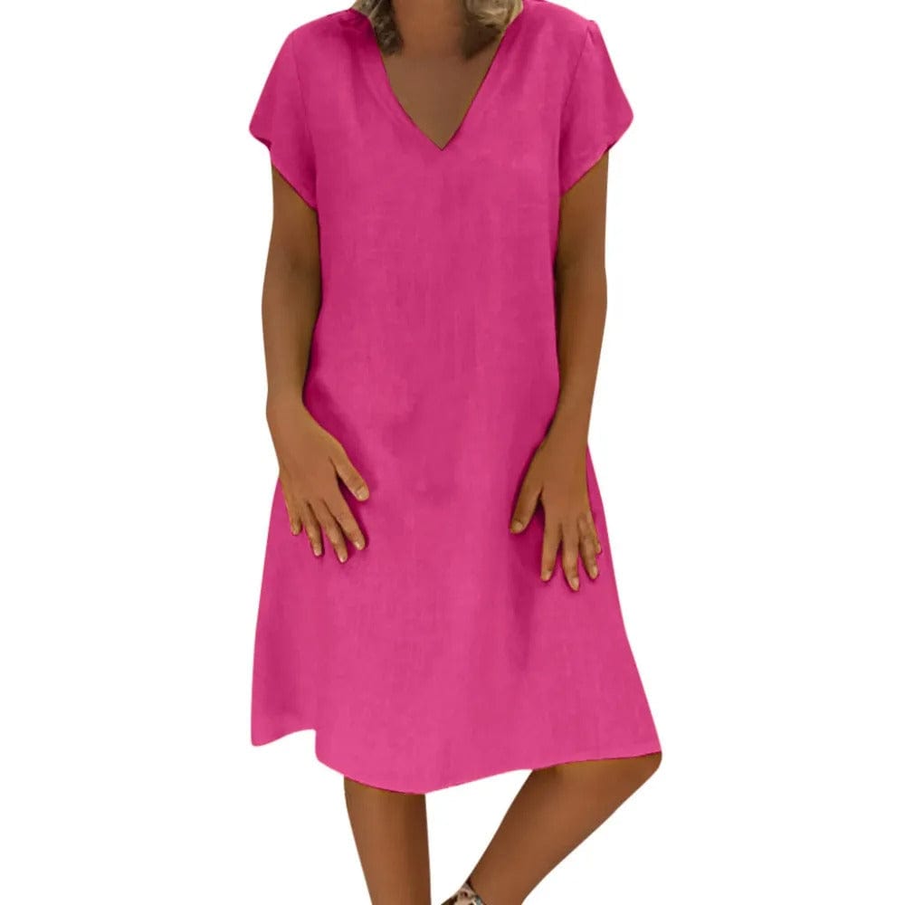 INGRID - V-Ausschnitt Strand Midi Kleider esbjerg-modehus Casual Dresses