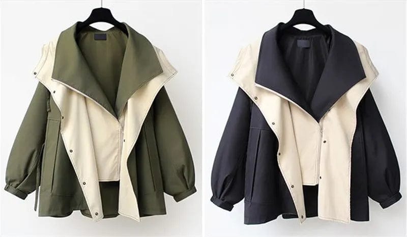 JASSIE - Hætte med snøring, afslappet, mellemlang overfrakke esbjerg-modehus Coats & Jackets