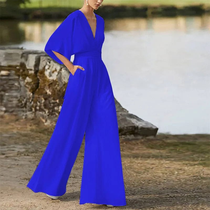 KAREN- Eleganter V-Ausschnitt Jumpsuit esbjerg-modehus Jumpsuits