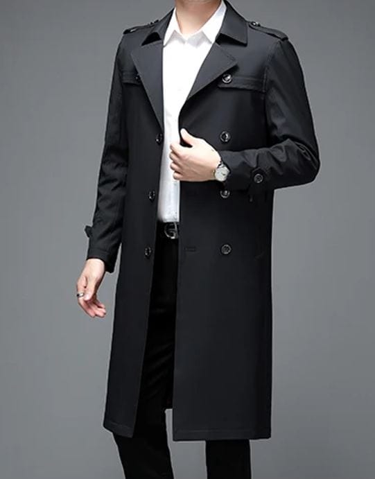 KENN - Høj kvalitet lang herre-trenchcoat esbjerg-modehus Coats & Jackets