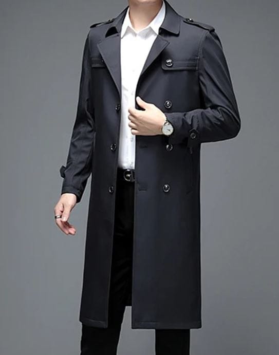 KENN - Høj kvalitet lang herre-trenchcoat esbjerg-modehus Coats & Jackets