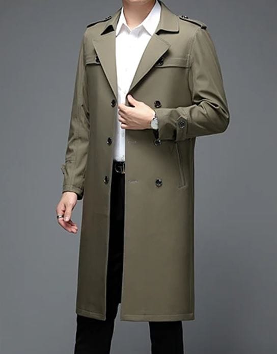 KENN - Høj kvalitet lang herre-trenchcoat esbjerg-modehus Coats & Jackets