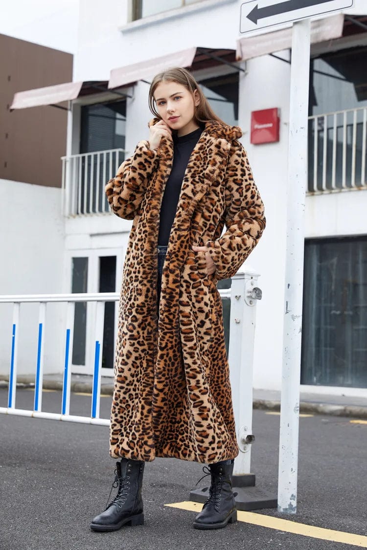 LEE - Leopardfrakke Lockere plysjakke esbjerg-modehus Coats & Jackets