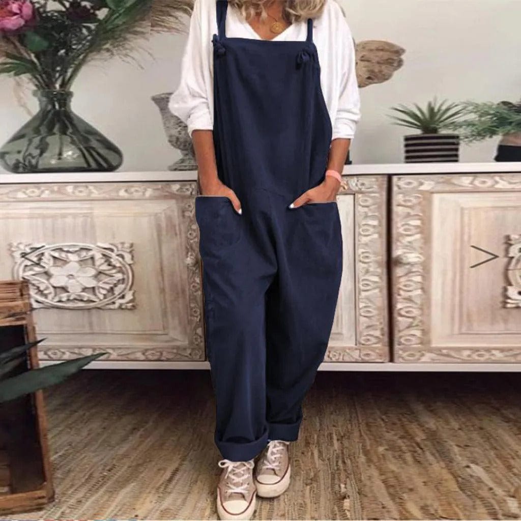 MOIRA - Overall Jumpsuit aus locker gebundener Baumwolle und Leinen esbjerg-modehus Jumpsuits