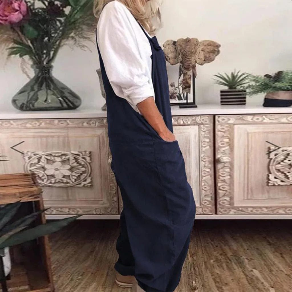 MOIRA - Overall Jumpsuit aus locker gebundener Baumwolle und Leinen esbjerg-modehus Jumpsuits