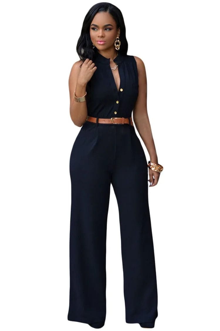 NADINE - Ärmelloser Jumpsuit mit rundem Ausschnitt esbjerg-modehus Jumpsuits