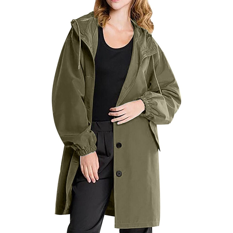 NAOMI - Locker geschnittene Damen-Kapuzenknopfjacke esbjerg-modehus Coats & Jackets