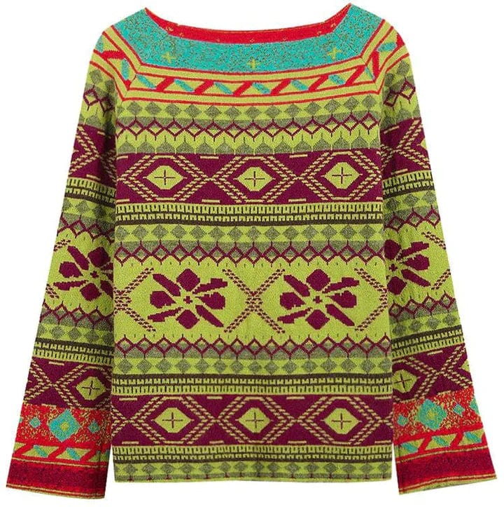 Olivia - Sweater med unikt print esbjerg-modehus