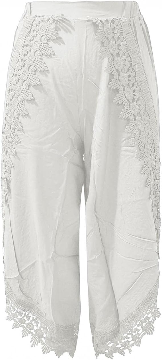 RINA - Monochrome brede blondebukser esbjerg-modehus Pants