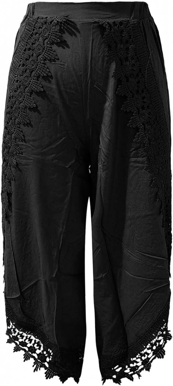 RINA - Monochrome brede blondebukser esbjerg-modehus Pants