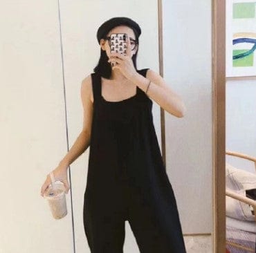 ZOE - Ærmeløs jumpsuit i løs strik esbjerg-modehus Jumpsuits